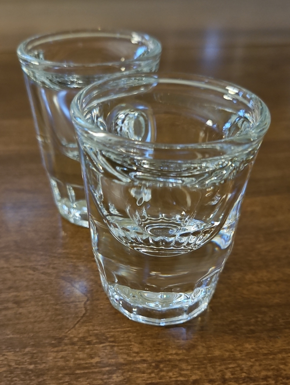 Vintage Libbey Clear 1 oz Tall Flared Whiskey Shot Glasses - Pair